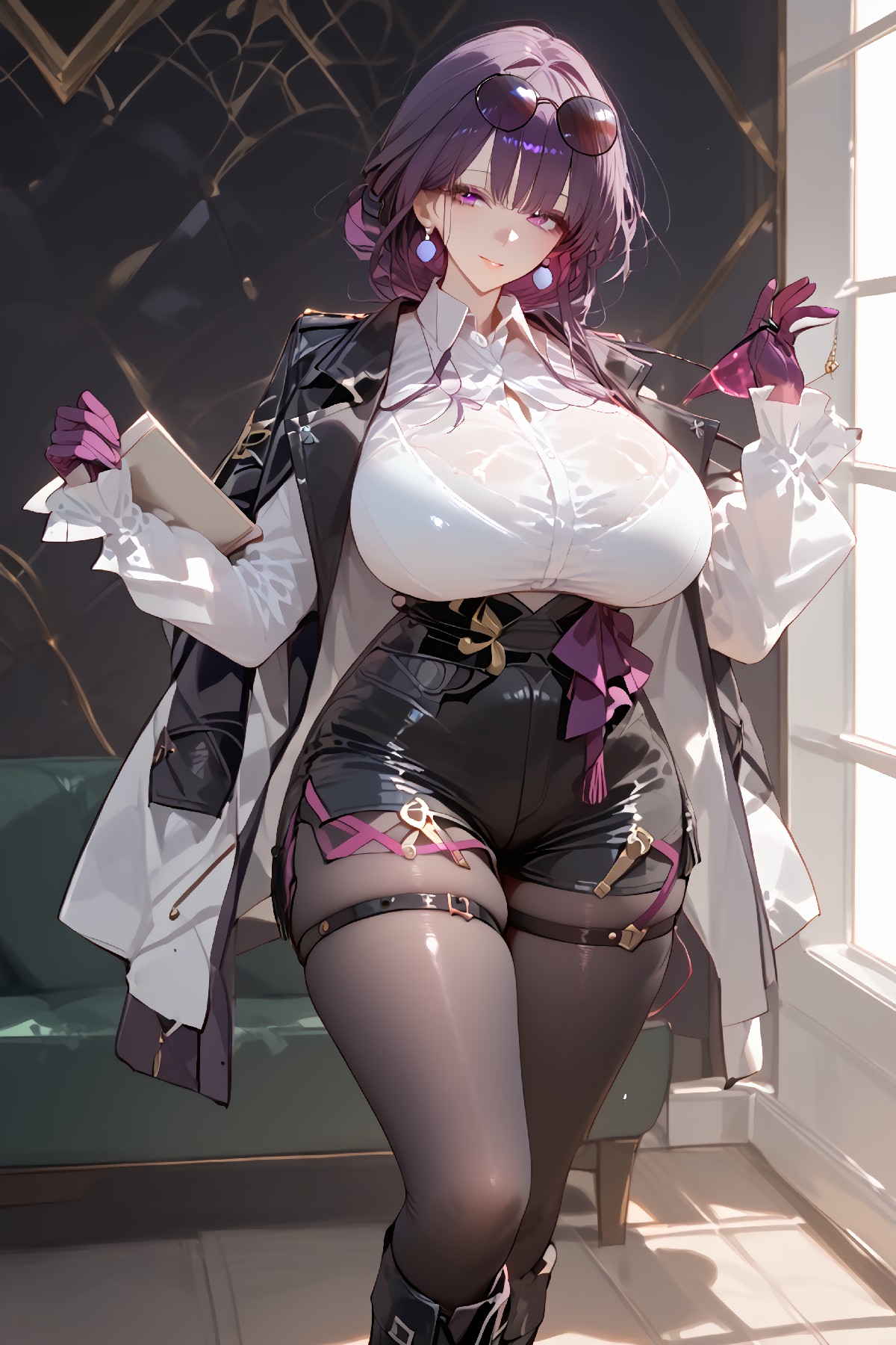 紫色系御姐二次元角色穿搭美学