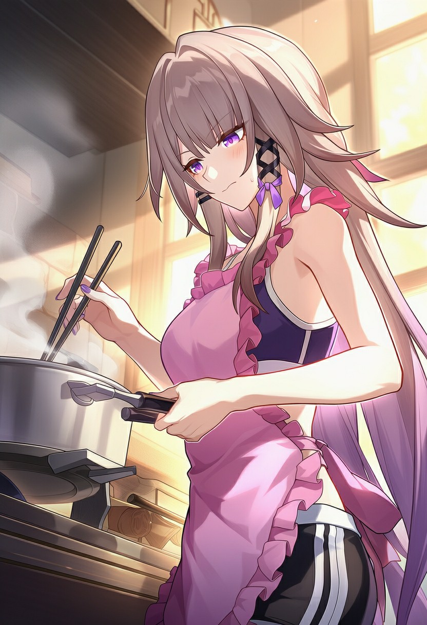 二次元少女下厨，温柔厨娘氛围感拉满