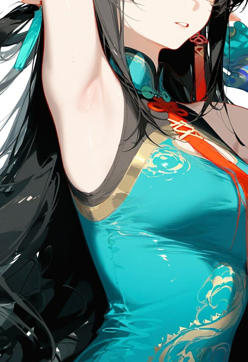 国风美少女的青蓝韵致，灵动气质太戳心