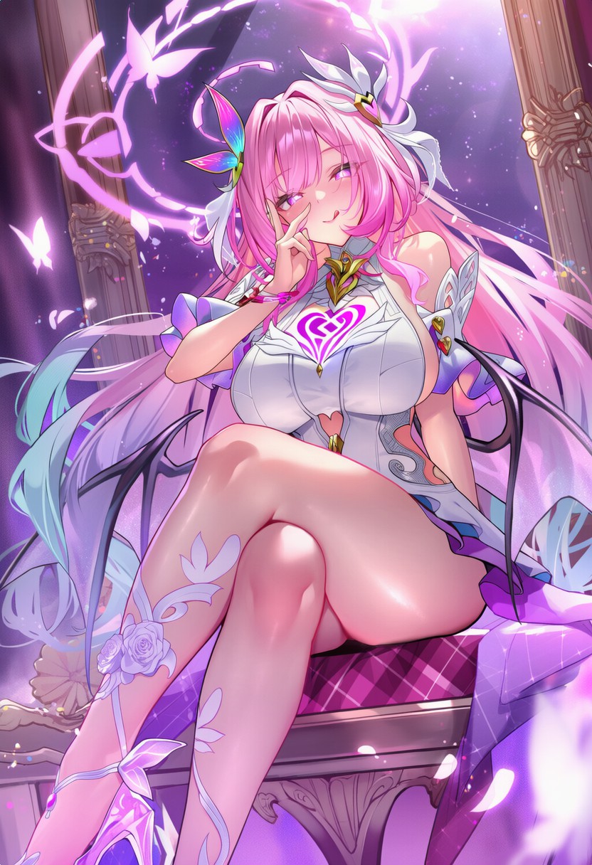 粉纱蝶影爱莉希雅,魅感梦幻氛围拉满