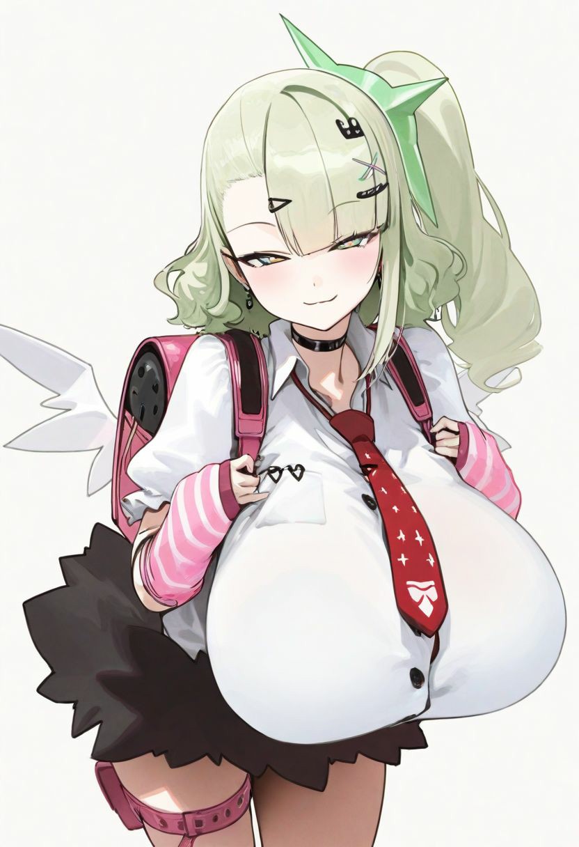 绿发天使少女校园风，甜酷穿搭超吸睛