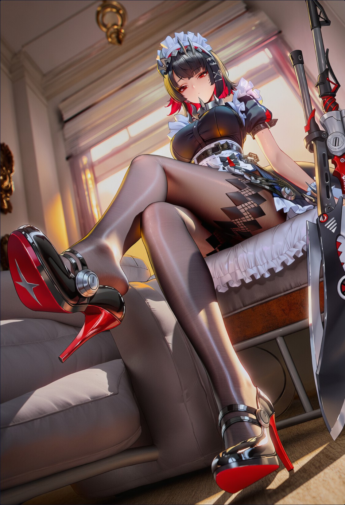 酷飒女仆风,魅力值拉满