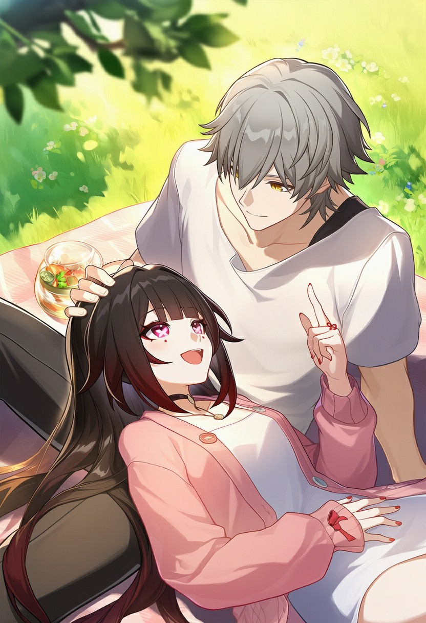 春日野餐的甜蜜约会 开拓者花火互动太好嗑