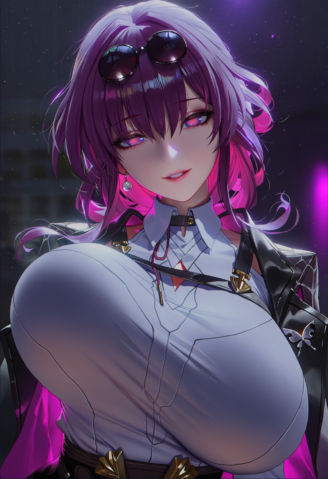 紫发御姐风动漫角色，魅力氛围感拉满