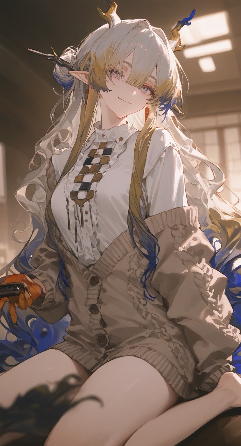 银发鹿角少女的温柔日常，氛围感拉满