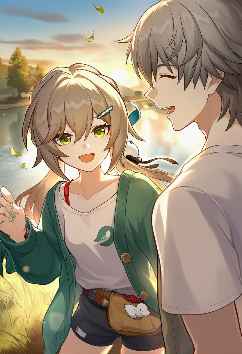 湖畔日落时分，与你共享治愈时光