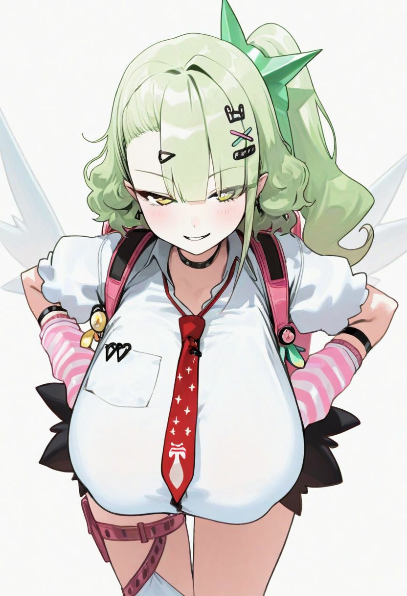 绿发俏皮少女个性穿搭，元气感拉满！