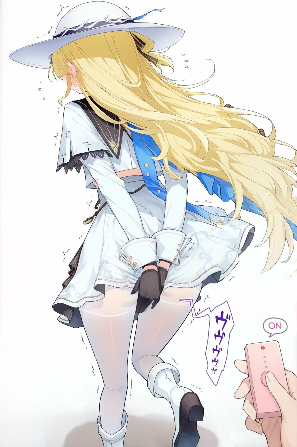 金发少女的震动反应趣味时刻