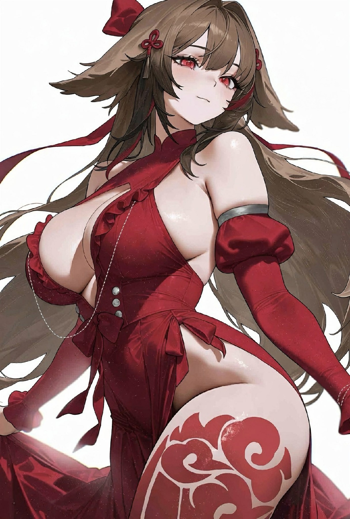 红裙动漫美人 性感华丽设计感拉满