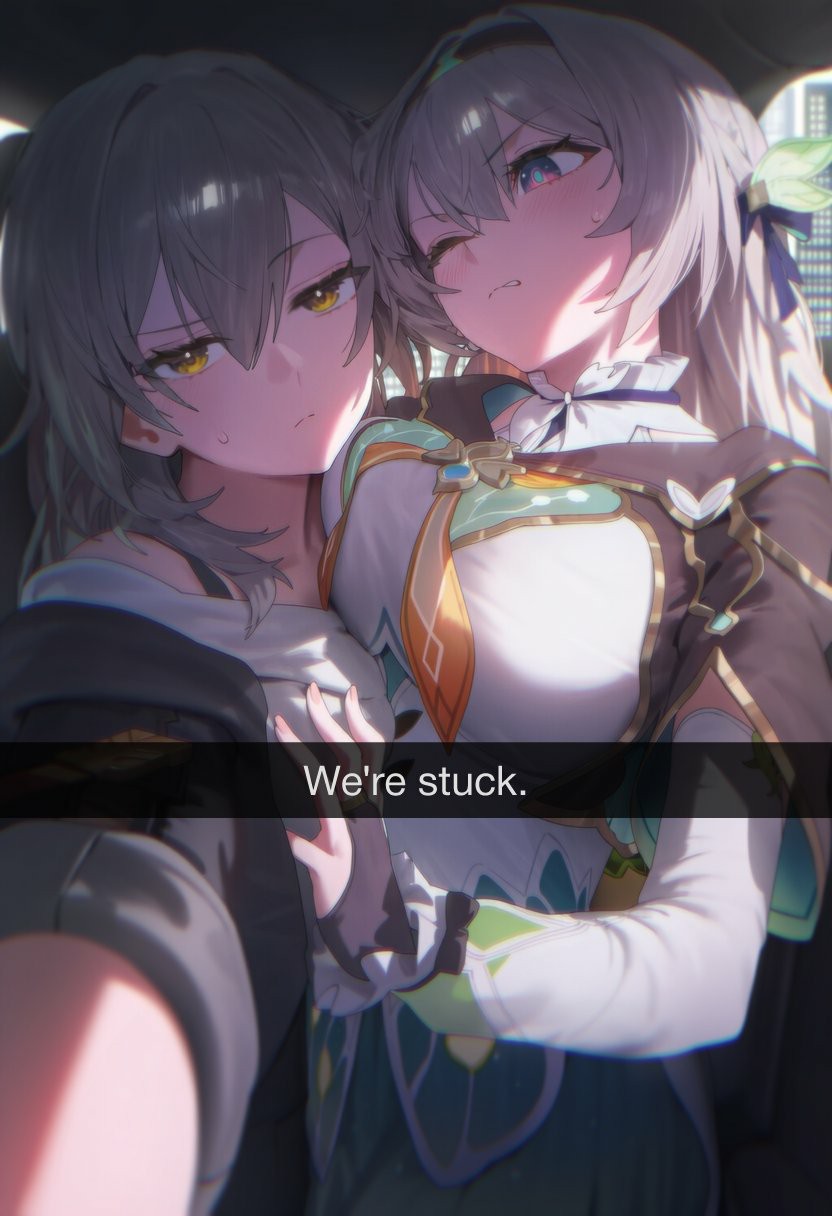 美少女们意外被困的可爱窘迫时刻