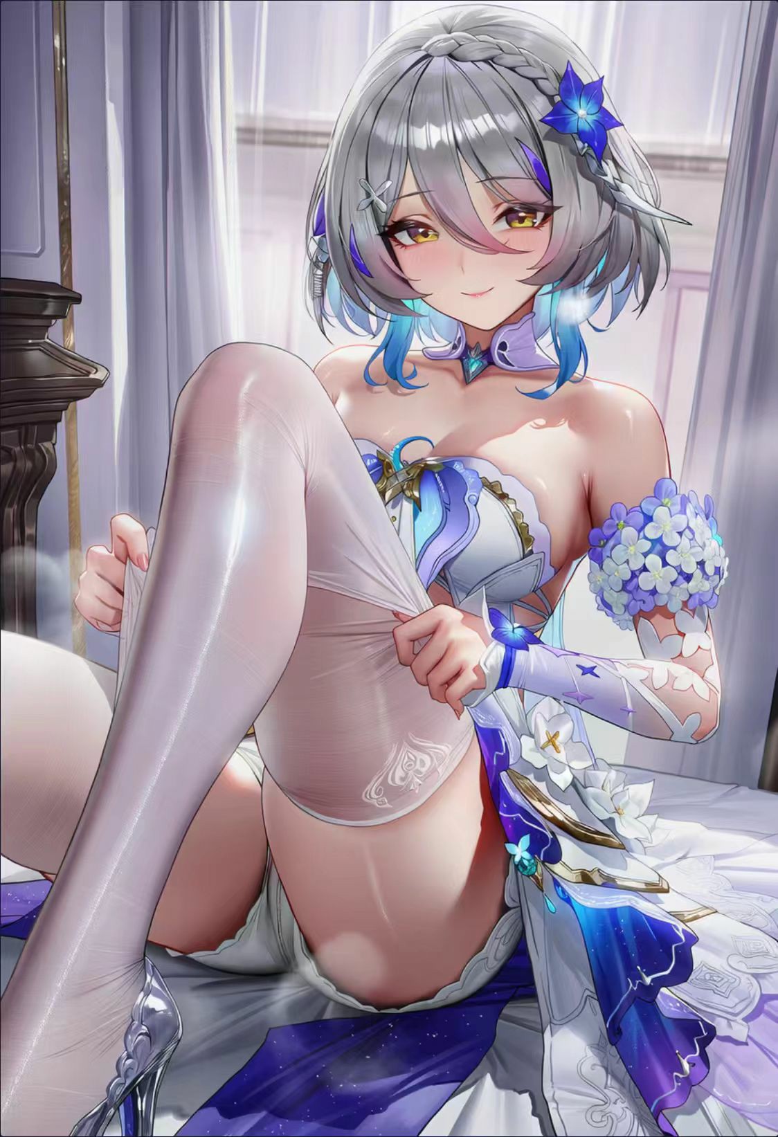 星穹铁道流萤花嫁造型 柔媚氛围感拉满