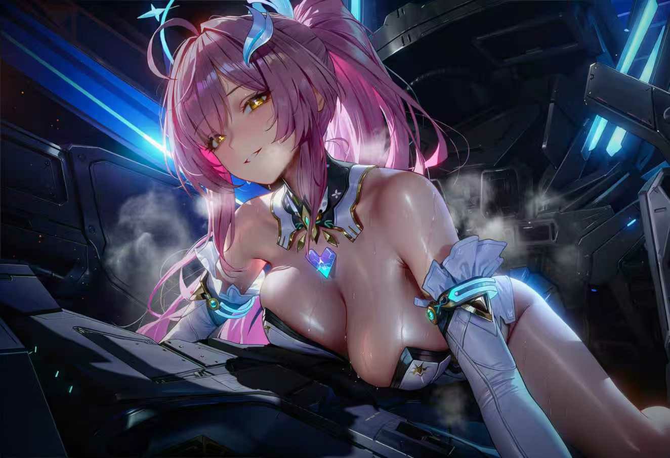 未来感十足的二次元美少女形象