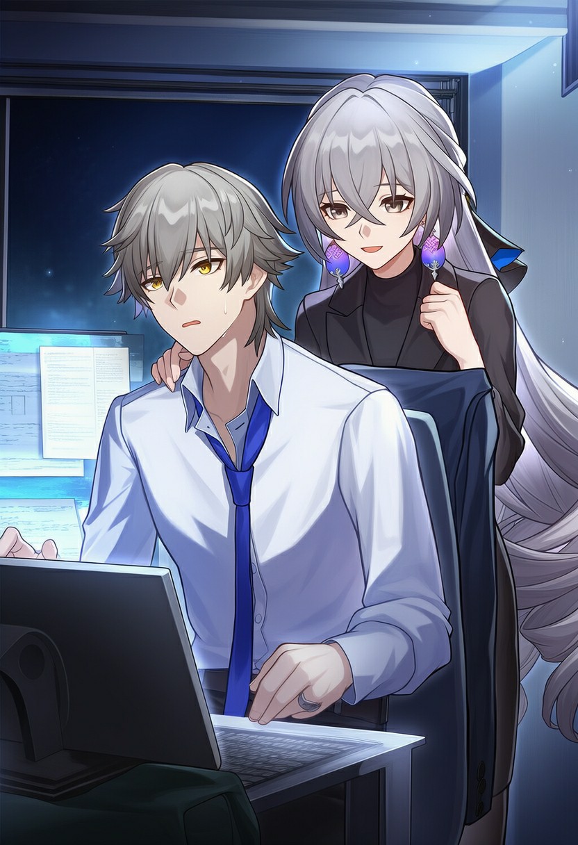 职场搭档深夜加班互动氛围超有感觉