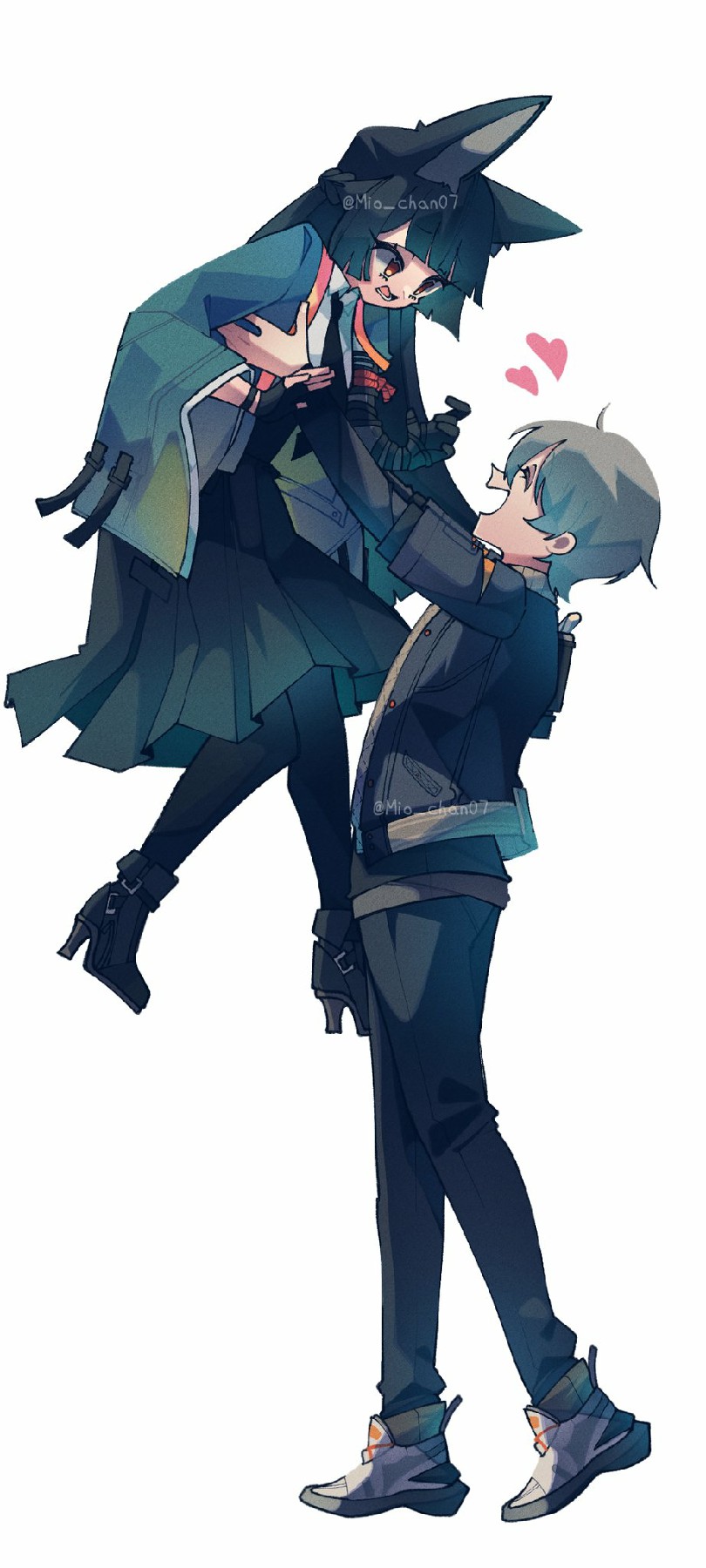 猫耳少女被举高高,CP甜度爆棚