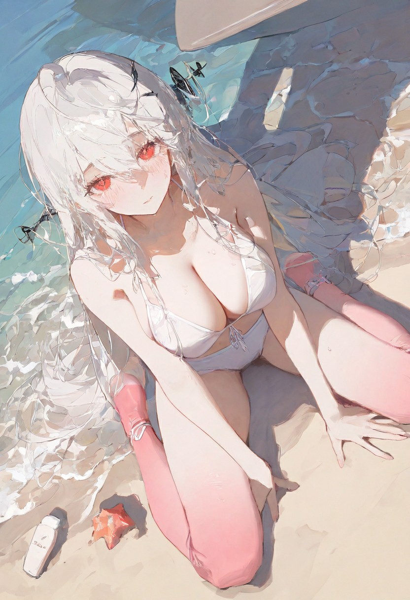 海边比基尼少女的清凉瞬间