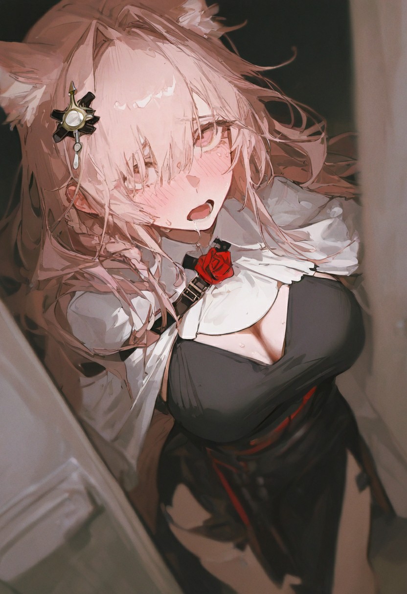 粉发猫耳娘的迷离氛围感瞬间