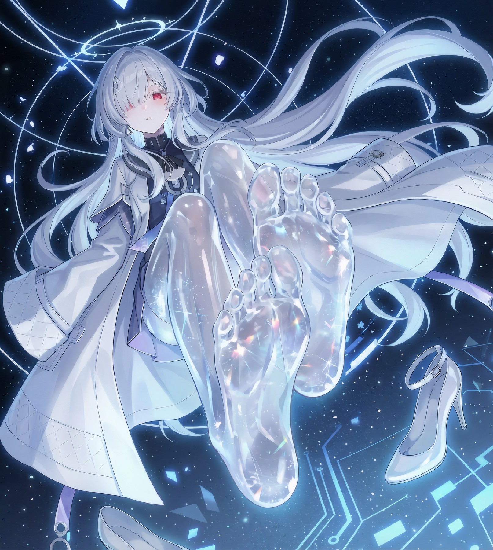 梦幻透明双足的二次元少女