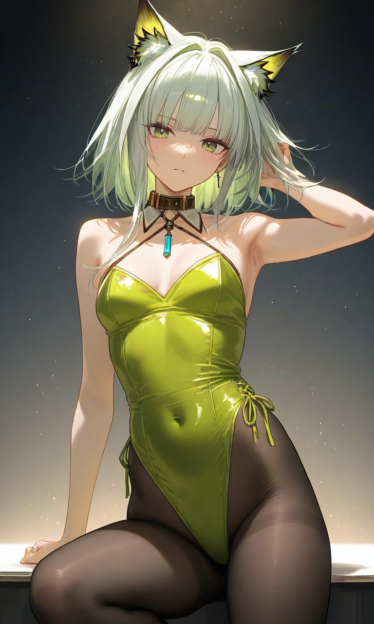 猫耳绿衣猫娘,又甜又欲的夏日幻想