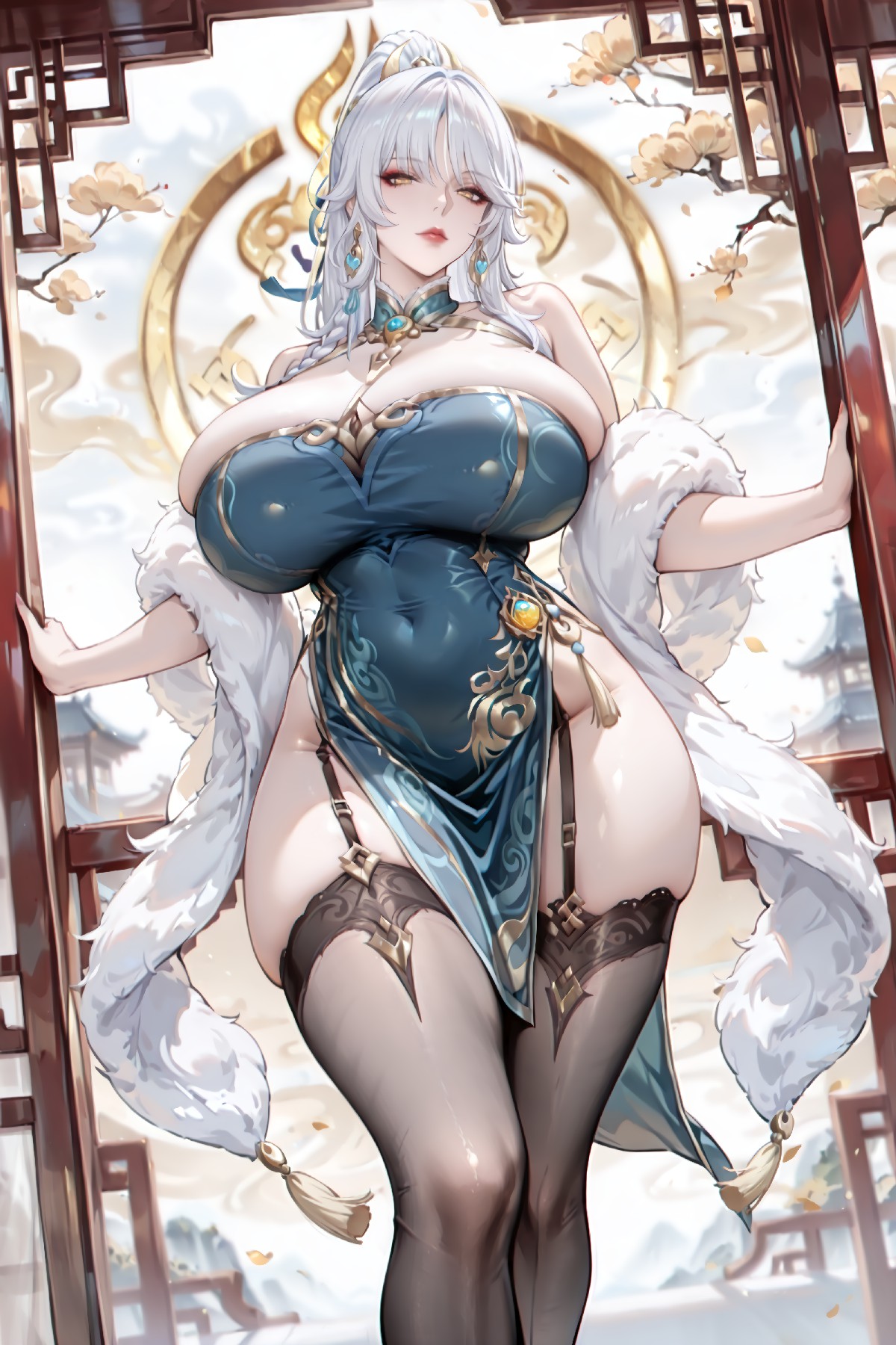 国风旗袍御姐，丰满华丽造型太绝