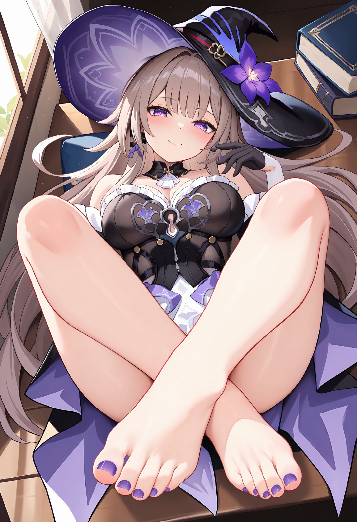 神秘魔女的惬意休憩时刻