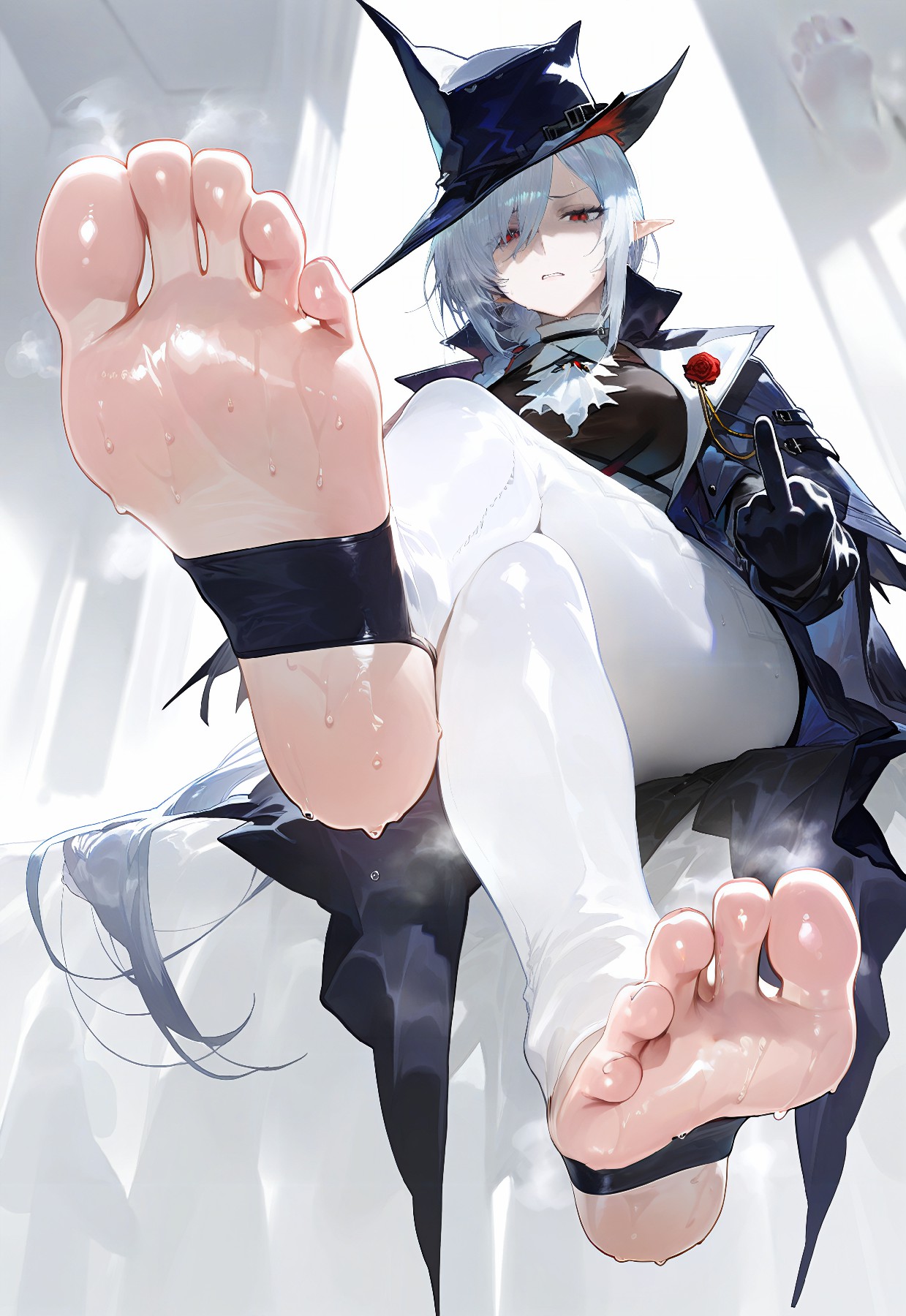 二次元美少女湿脚大脚丫太吸睛