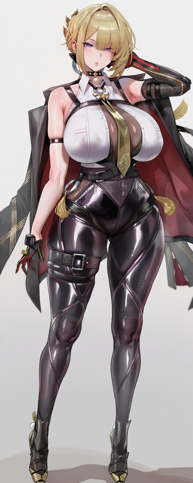 二次元性感御姐，皮衣造型超吸睛