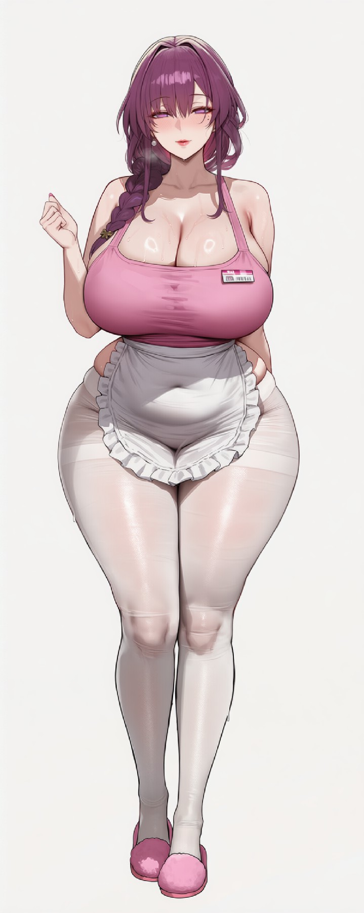 粉色系二次元丰满女仆风美少女