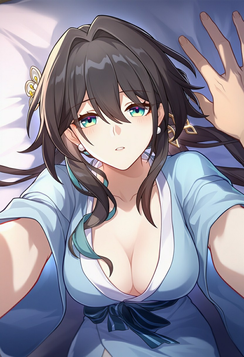 二次元美少女温柔凝视，氛围感绝了