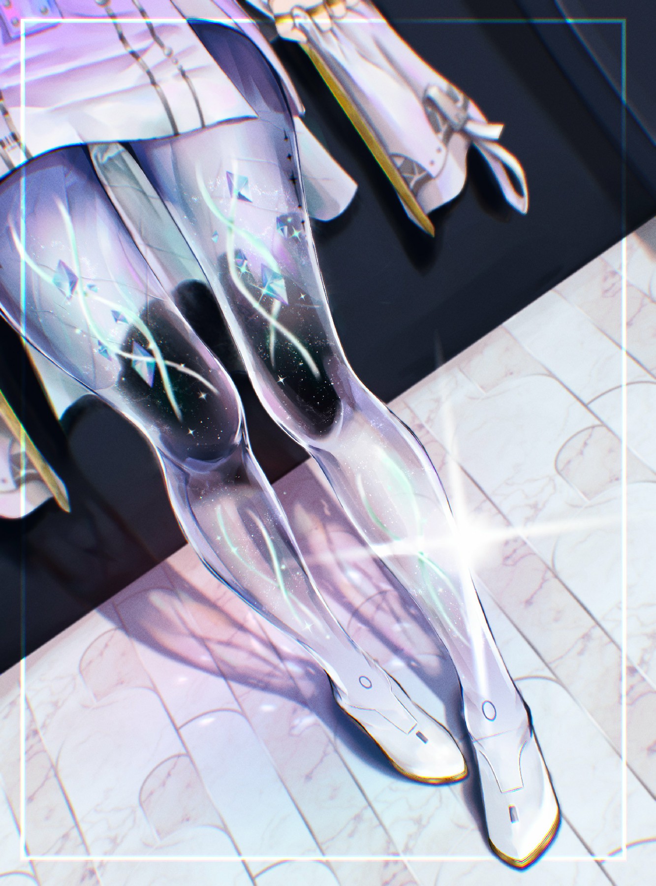 梦幻透明丝袜搭配未来感服饰太戳我了