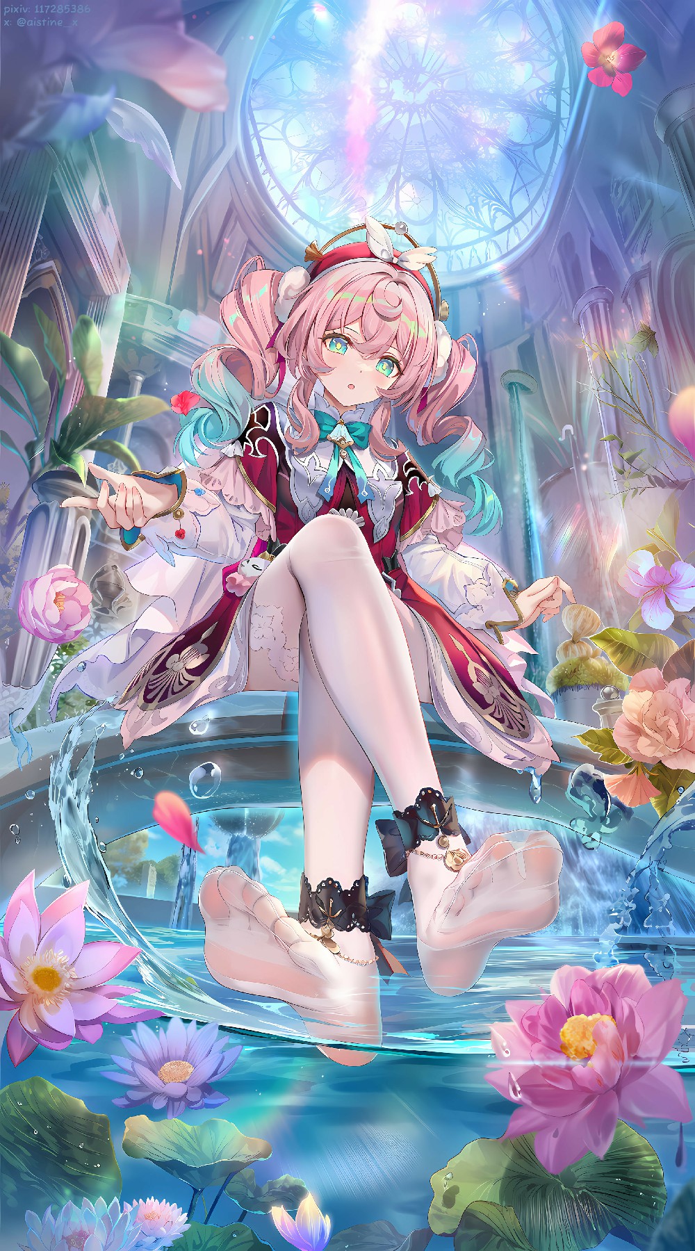 茜特菈莉静临水畔 花漾柔光里的梦幻画面