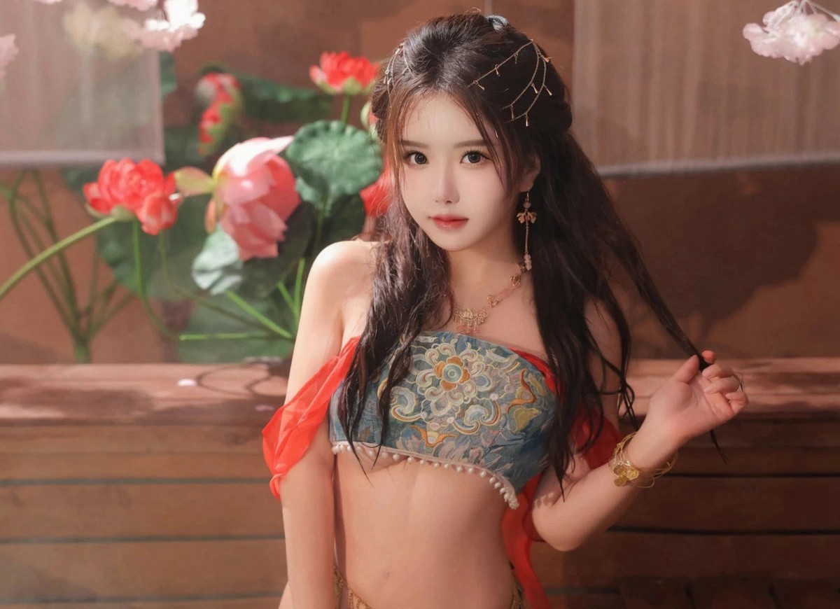 古风异域少女 繁花氛围感拉满