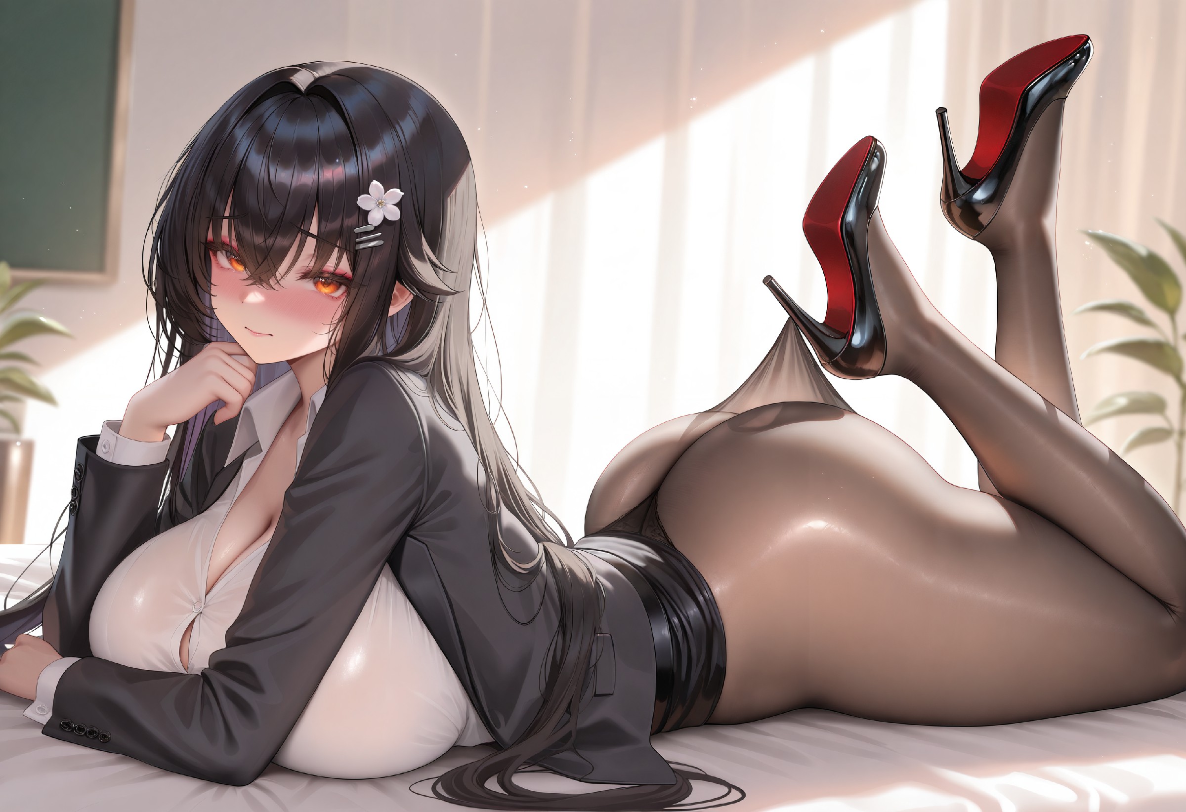 职场丽人黑丝暴击 这身材太绝了