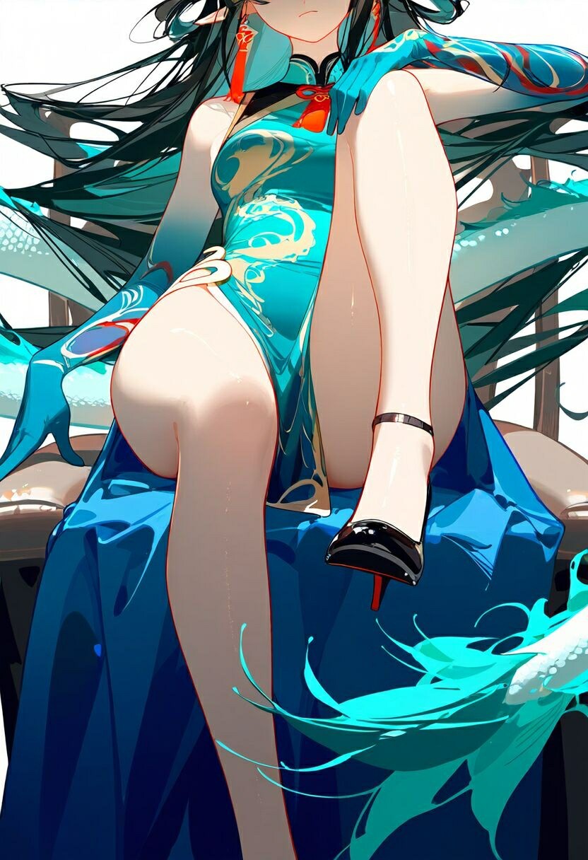 赛博国风旗袍美少女，惊艳全场