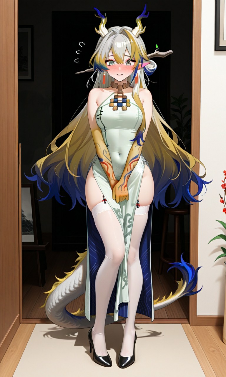 龙角旗袍龙娘，东方美学天花板！