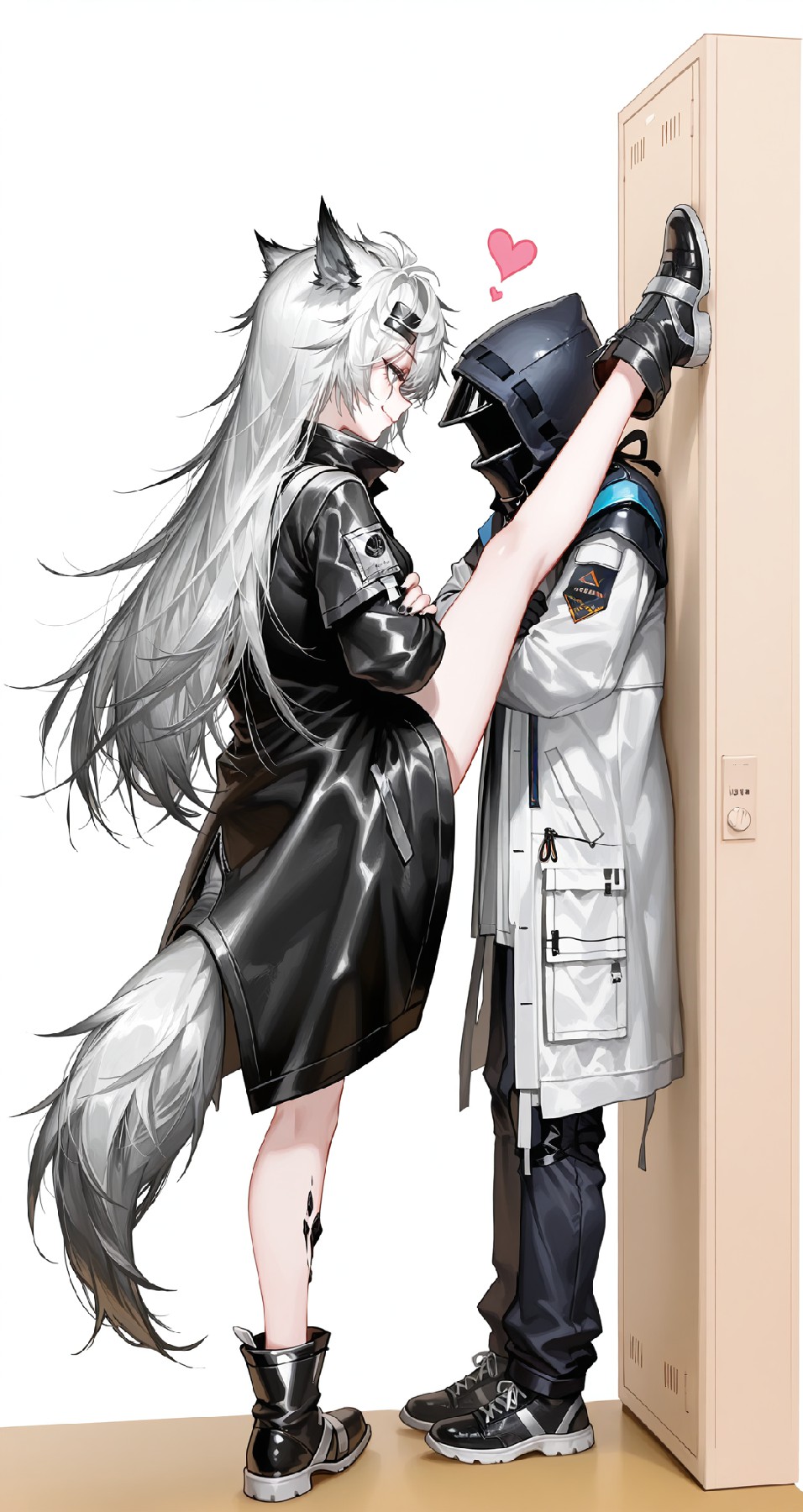 酷飒兽耳娘与神秘角色的互动瞬间