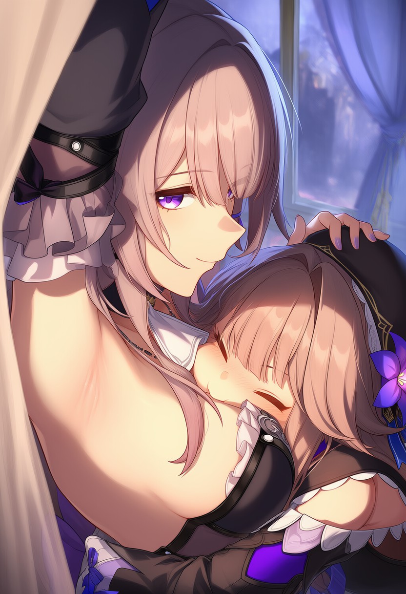 动漫角色温馨相拥 氛围感拉满的治愈时刻