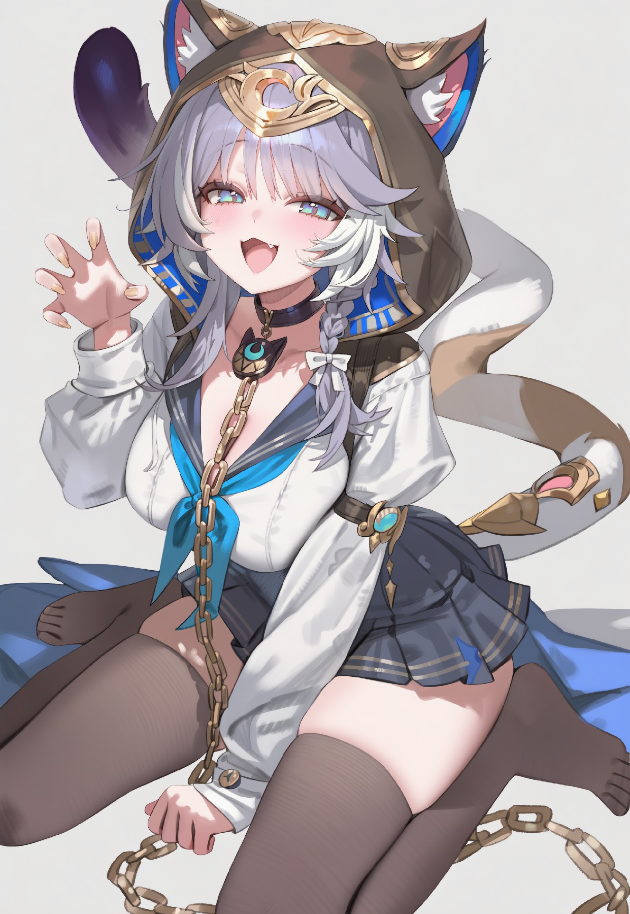 猫耳娘古埃及学院风｜元气美少女穿搭