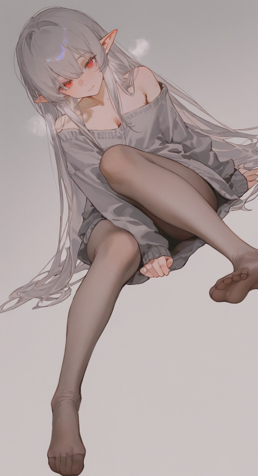 精灵耳少女の慵懒氛围感穿搭