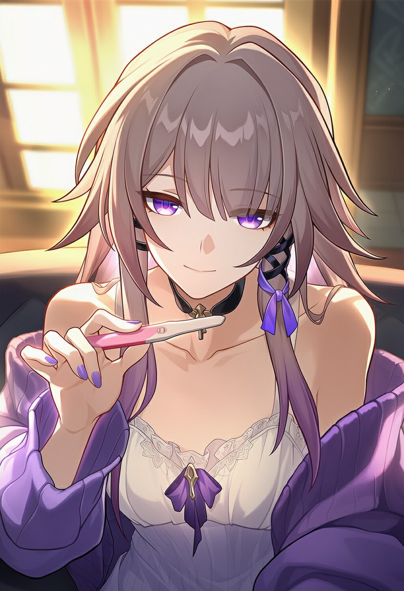 紫色系动漫少女超温柔氛围感拉满