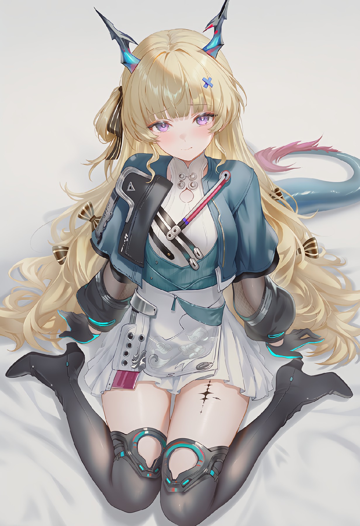 金发兽耳美少女的科技古风穿搭