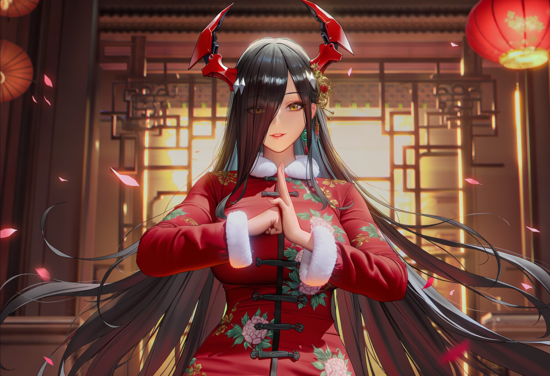 古风机械姬×中国红旗袍的惊艳碰撞