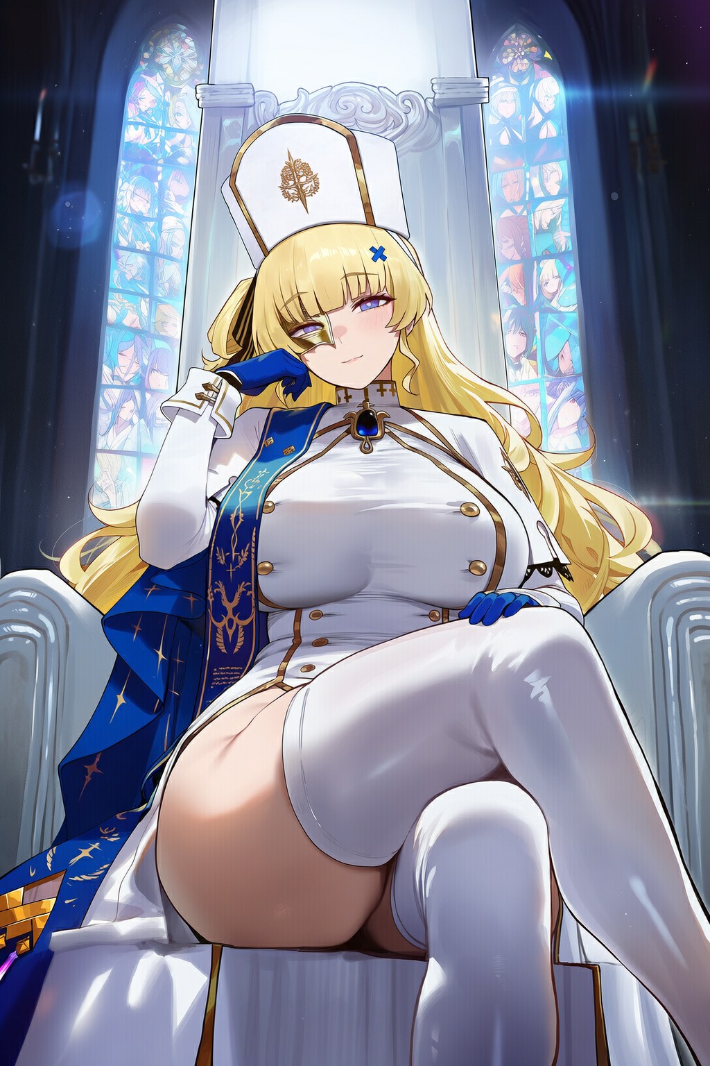 圣殿金发神官御姐 禁欲华贵气场直接拉满