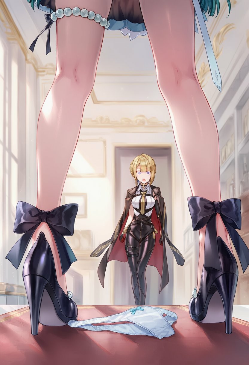 大长腿vs小角色，画面反差感超绝