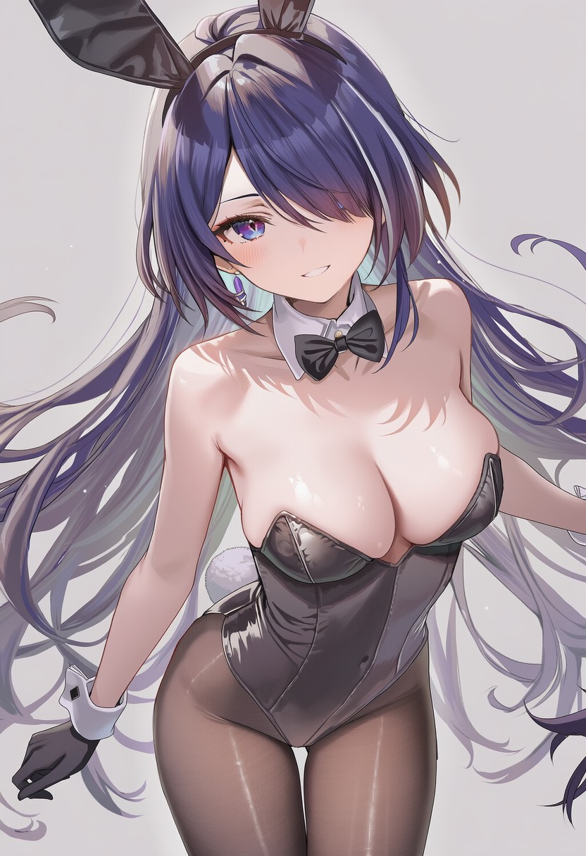 二次元兔女郎角色的性感魅力展示