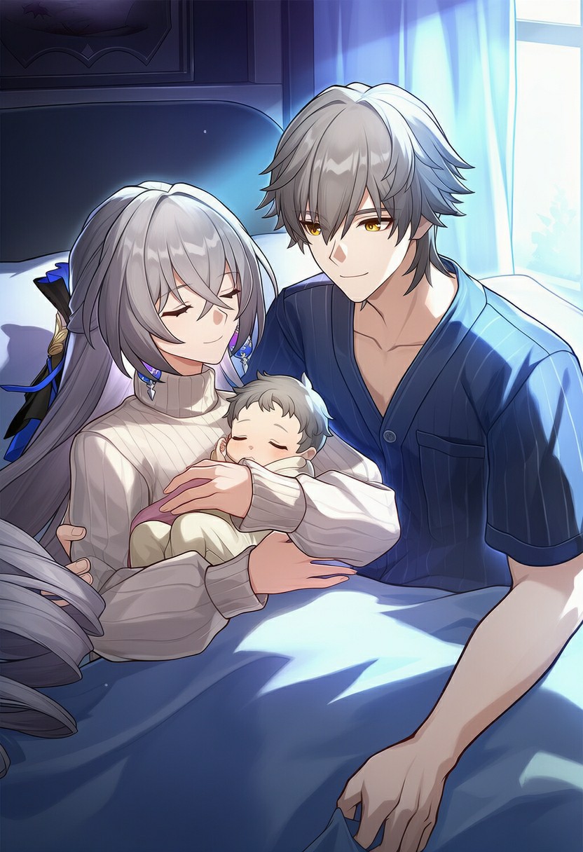 温馨一刻，一家三口的甜蜜时光