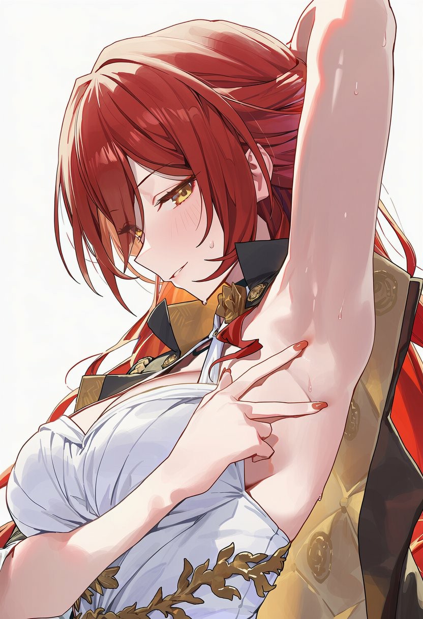 红发美人慵懒姿态，氛围感拉满的心动瞬间