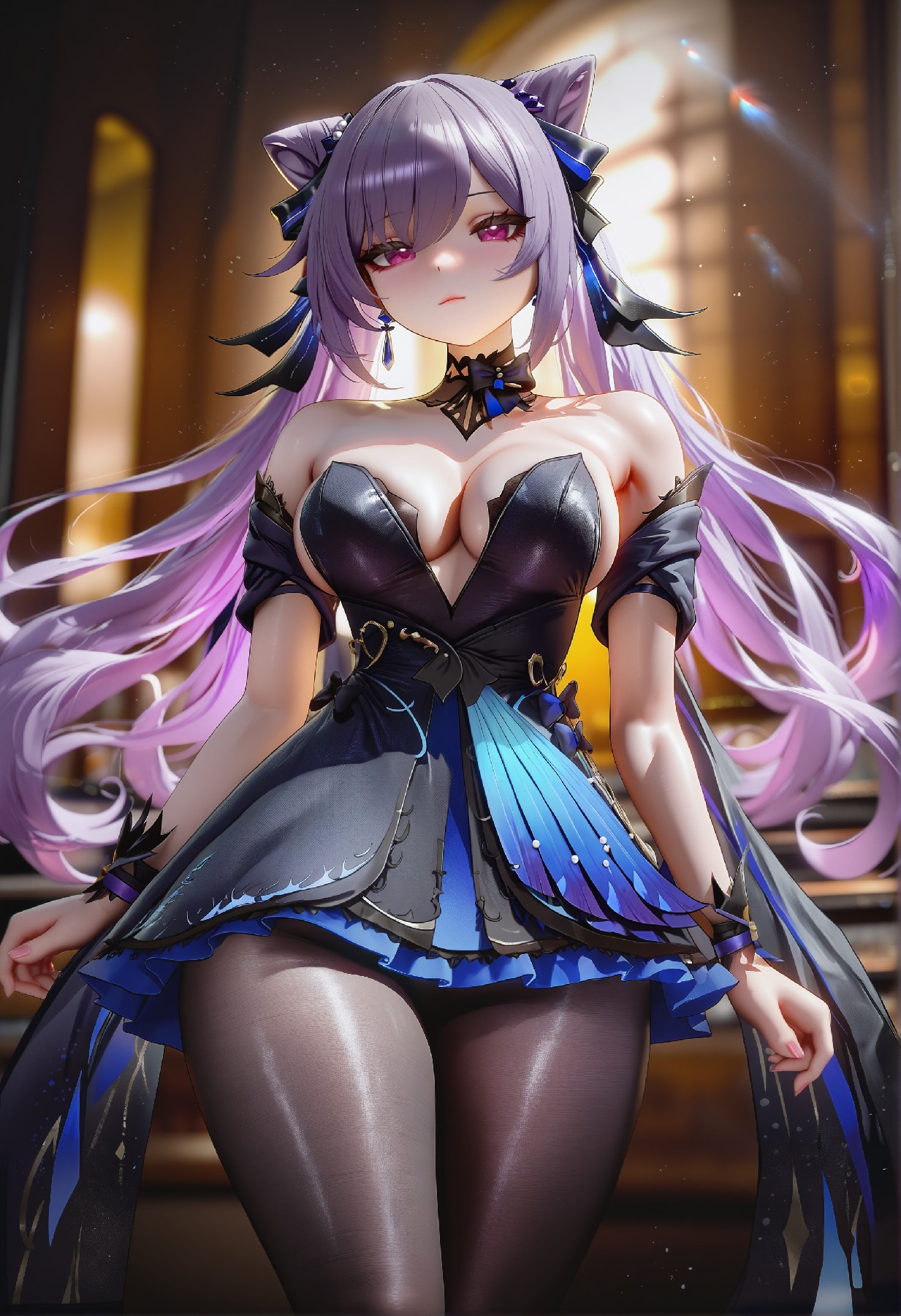 紫发猫耳暗黑系御姐的华丽礼服