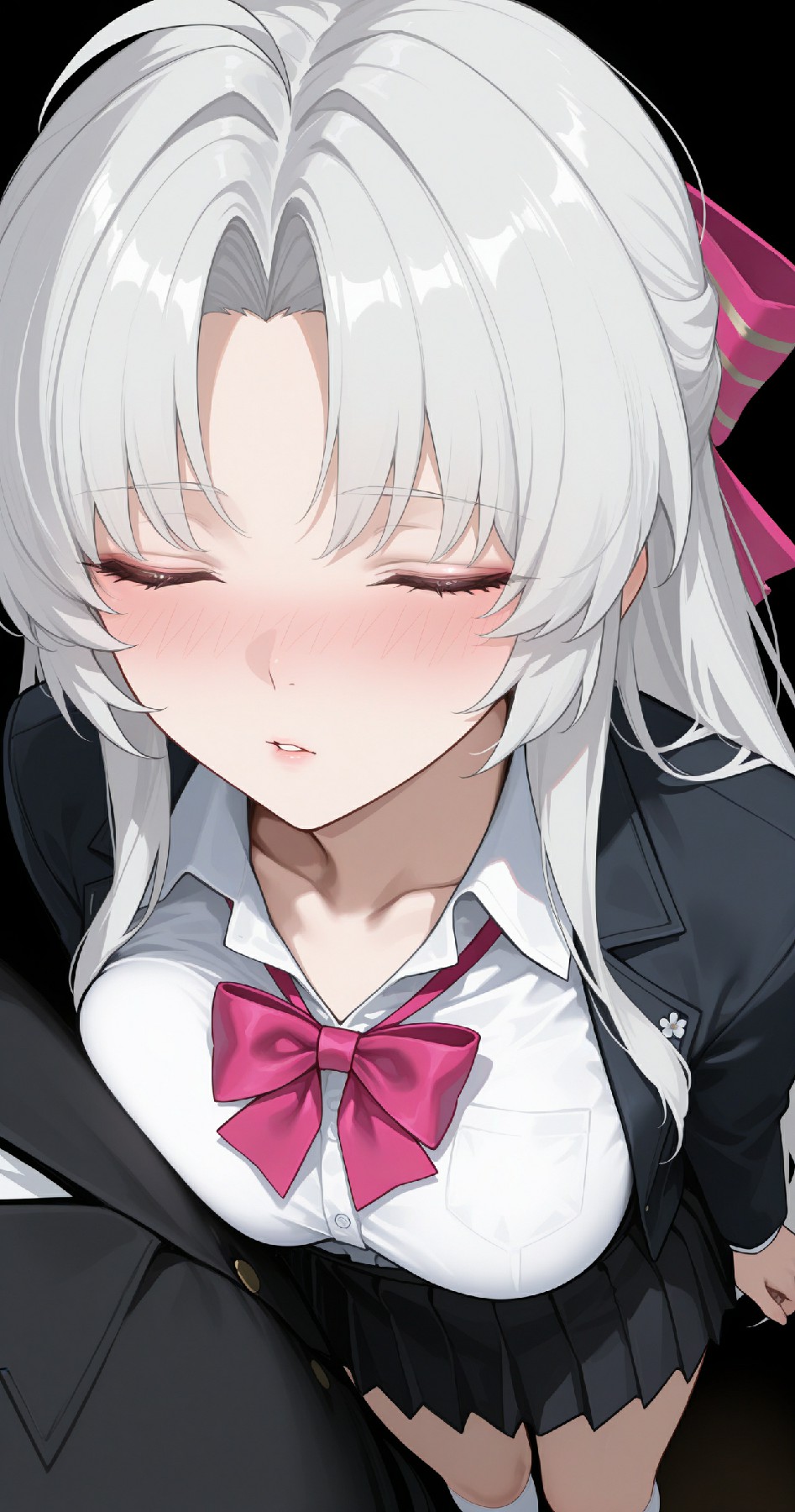 白发JK少女脸红心动时刻