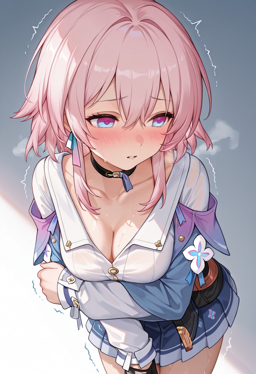 娇羞粉发三月七 星穹铁道同人优质插画