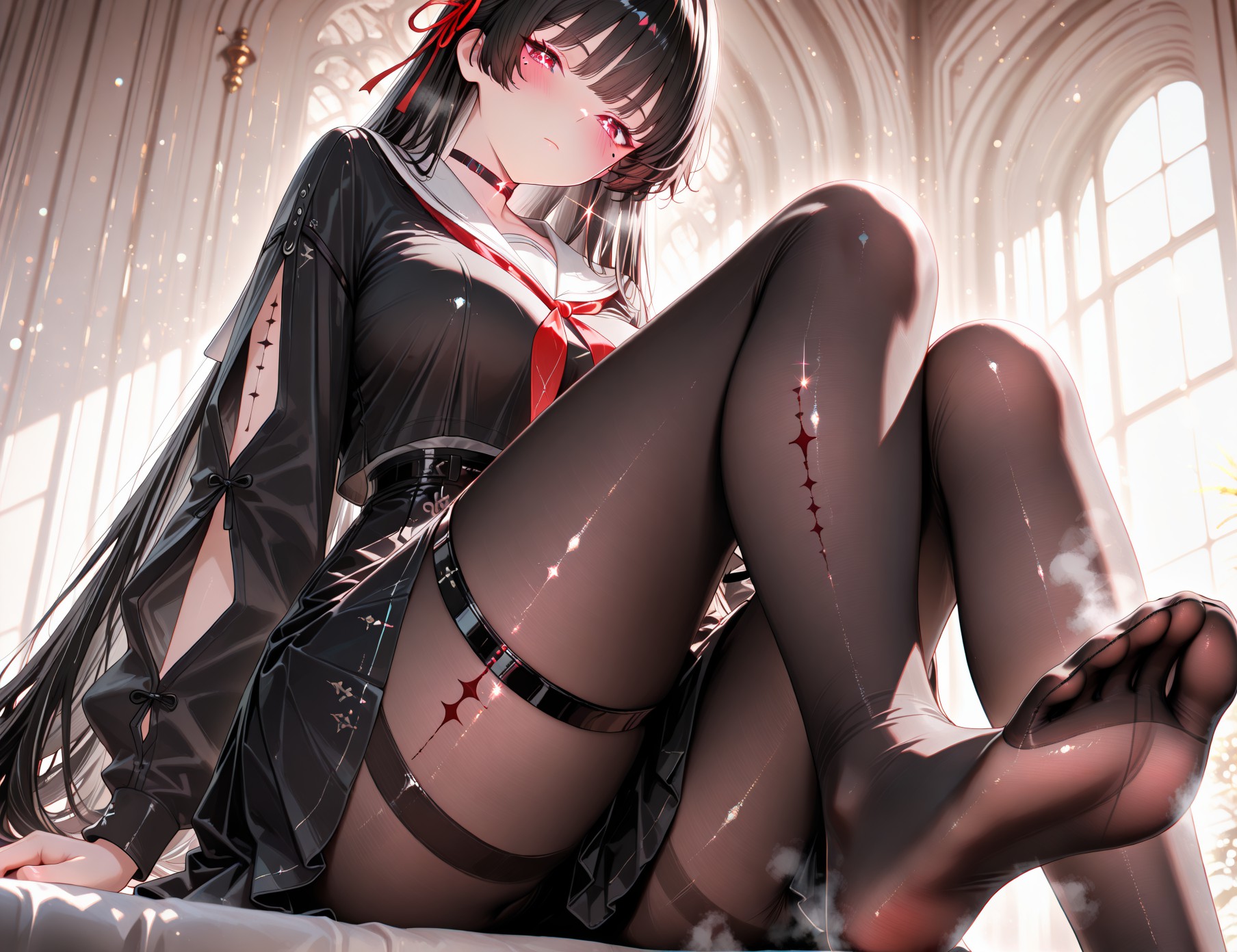 暗黑JK美少女｜黑丝与光的华丽邂逅